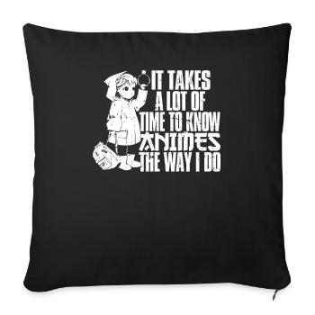 Anime Manga Anime Fille - Housse de coussin décorative 45 x 45 cm - noir - Devant