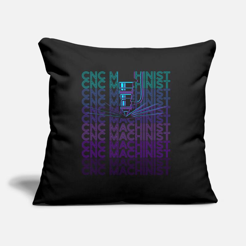 Opérateur de machine à processeur CNC Retro Housse de coussin décorative 45 x 45 cm
