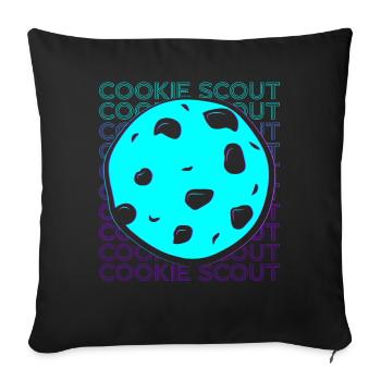 Cookie Scout Scouting Cookie Merchant Retro - Housse de coussin décorative 45 x 45 cm - noir - Devant