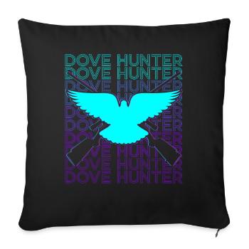 Chasseur de pigeons Chasse aux pigeons Retro - Housse de coussin décorative 45 x 45 cm - noir - Devant