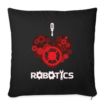 I Love Robotics Robot Technology - Sofa pillowcase 17,3'' x 17,3'' (45 x 45 cm) - black - Front