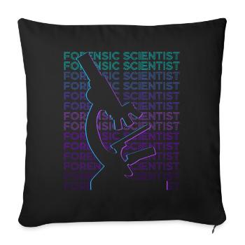 Technicien en criminalistique Médecin légiste Technicien en criminalistique - Housse de coussin décorative 45 x 45 cm - noir - Devant