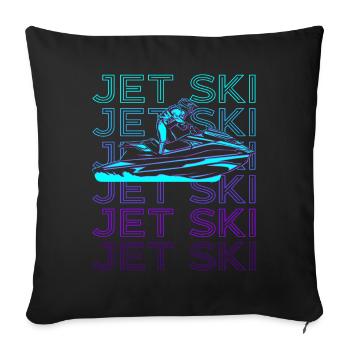 Jet Ski Jet Ski Ride Jet Ski Retro - Sofa pillowcase 17,3'' x 17,3'' (45 x 45 cm) - black - Front