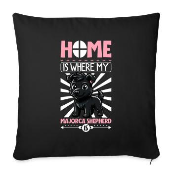 Zuhause - Ca de bestiar - Sofakissenbezug 45 x 45 cm - Schwarz - Vorne