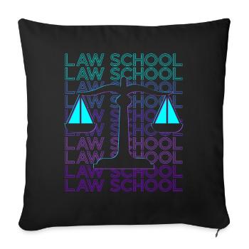 Law School Future Lawyer Student Degree R - Sofa pillowcase 17,3'' x 17,3'' (45 x 45 cm) - black - Front