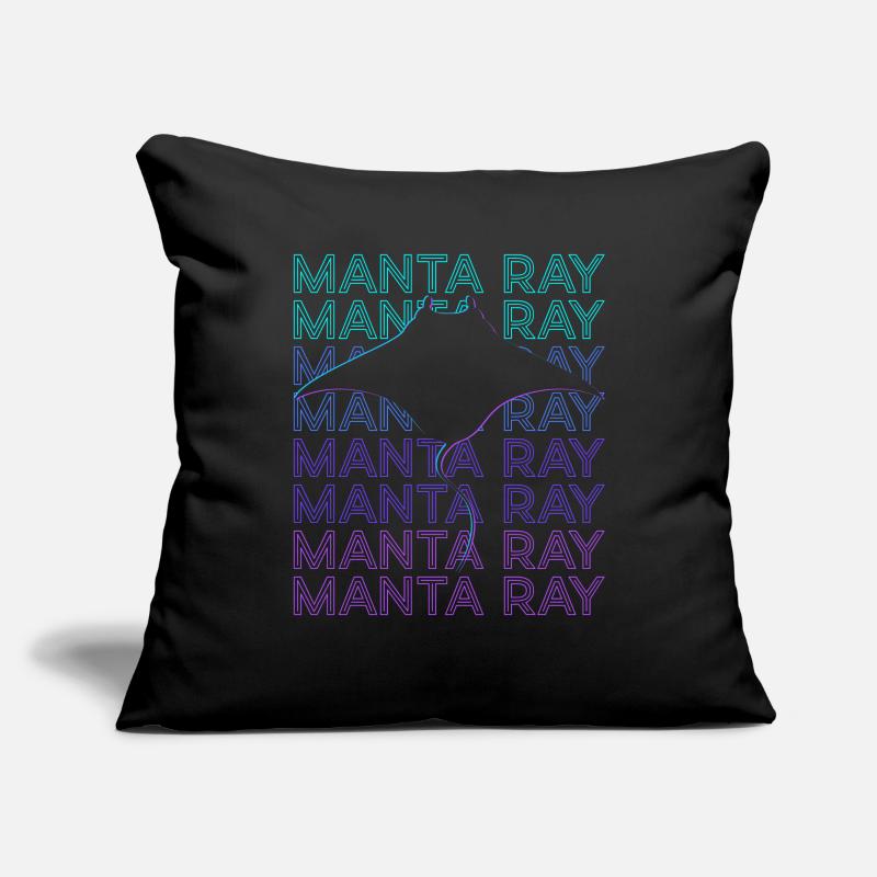 Manta Ray Stingray Retro Sofa pillowcase 17,3'' x 17,3'' (45 x 45 cm)