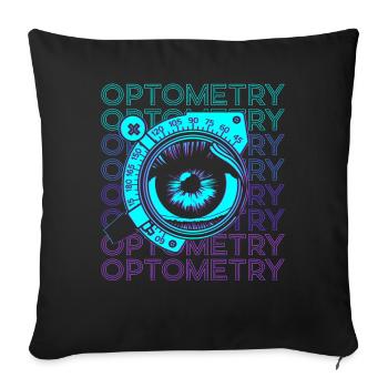 Optometrie Optometristen Optiker Retro - Sofakissenbezug 45 x 45 cm - Schwarz - Vorne
