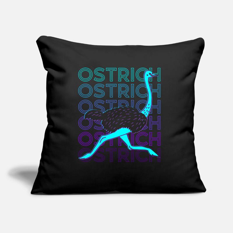 Ostrich Animal Retro Sofa pillowcase 17,3'' x 17,3'' (45 x 45 cm)