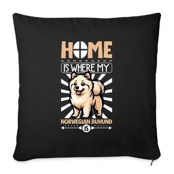 Accueil - Norwegian Boound - Housse de coussin décorative 45 x 45 cm - noir - Devant