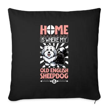 Home - Bobtail - Sofa pillowcase 17,3'' x 17,3'' (45 x 45 cm) - black - Front