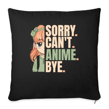 Anime Manga Anime Fille - Housse de coussin décorative 45 x 45 cm - noir - Devant