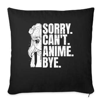 Anime Manga Anime Fille - Housse de coussin décorative 45 x 45 cm - noir - Devant