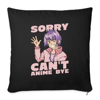 Anime Manga Anime Fille - Housse de coussin décorative 45 x 45 cm - noir - Devant