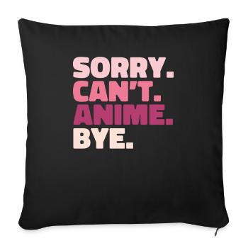Anime Manga Anime Fille - Housse de coussin décorative 45 x 45 cm - noir - Devant