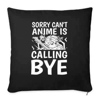 Anime Manga Anime Fille - Housse de coussin décorative 45 x 45 cm - noir - Devant