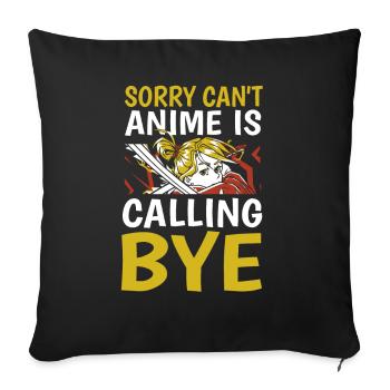 Anime Manga Anime Fille - Housse de coussin décorative 45 x 45 cm - noir - Devant