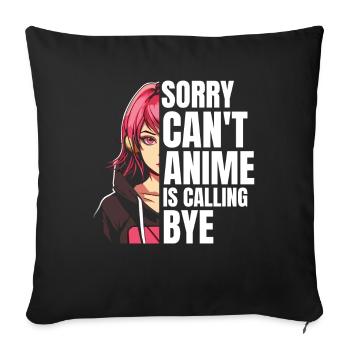 Anime Manga Anime Fille - Housse de coussin décorative 45 x 45 cm - noir - Devant