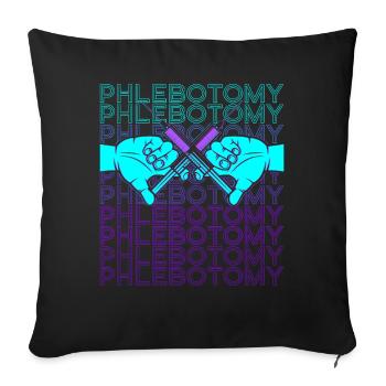 Phlebotomy Phlebotomist Technician Nurse - Sofa pillowcase 17,3'' x 17,3'' (45 x 45 cm) - black - Front