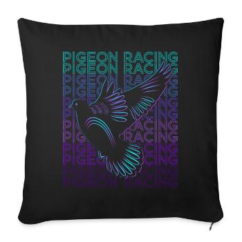 Pigeon Sport Pigeon Breeder Retro - Sofa pillowcase 17,3'' x 17,3'' (45 x 45 cm) - black - Front