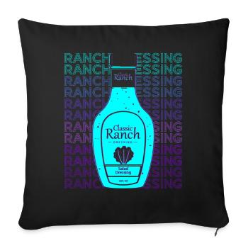 Ranch Dressing Salad Dressing Seasoning Sauce Retro Sauce - Sofa pillowcase 17,3'' x 17,3'' (45 x 45 cm) - black - Front