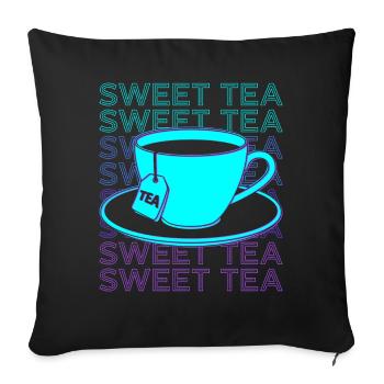 Sweet Tea Retro - Sofa pillowcase 17,3'' x 17,3'' (45 x 45 cm) - black - Front