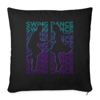 Swing Dance Dancing Swing Dancer Retro - Sofa pillowcase 17,3'' x 17,3'' (45 x 45 cm) - black - Front