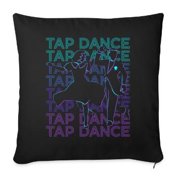 Tap Dance Dancer Shoe Dancing Retro - Sofa pillowcase 17,3'' x 17,3'' (45 x 45 cm) - black - Front