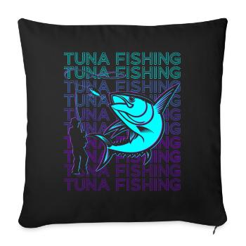 Tuna Fishing Bluefin Tuna Retro - Sofa pillowcase 17,3'' x 17,3'' (45 x 45 cm) - black - Front
