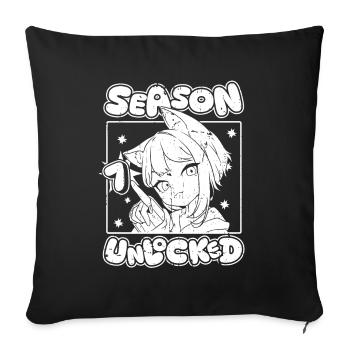 Anime Manga Anime Birthday Girl - Sofa pillowcase 17,3'' x 17,3'' (45 x 45 cm) - black - Front
