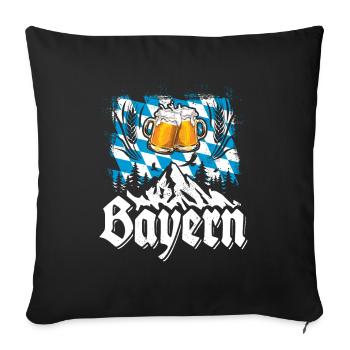 Servus - Gruß aus Bayern - meine Heimat - Sofakissenbezug 45 x 45 cm - Schwarz - Vorne