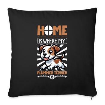 Accueil - Plummer Terrier - Housse de coussin décorative 45 x 45 cm - noir - Devant