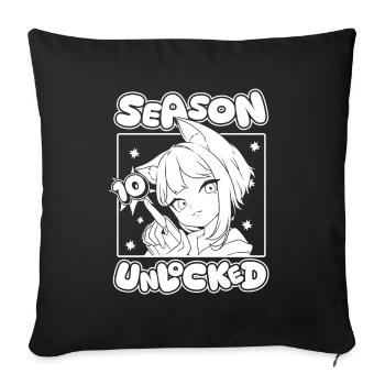 Anime Manga Anime Birthday Girl - Sofa pillowcase 17,3'' x 17,3'' (45 x 45 cm) - black - Front