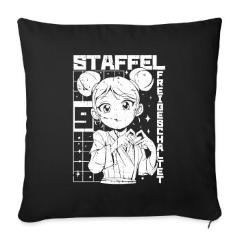 Anime Manga Anime Birthday Girl - Sofa pillowcase 17,3'' x 17,3'' (45 x 45 cm) - black - Front