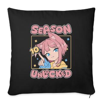 Anime Manga Anime Birthday Girl - Sofa pillowcase 17,3'' x 17,3'' (45 x 45 cm) - black - Front
