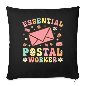 Essential Postal Employee Postal Service Postbo - Sofa pillowcase 17,3'' x 17,3'' (45 x 45 cm) - black - Front