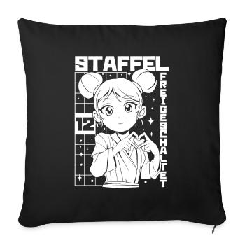 Anime Manga Anime Birthday Girl - Sofa pillowcase 17,3'' x 17,3'' (45 x 45 cm) - black - Front