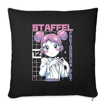 Anime Manga Anime Birthday Girl - Sofa pillowcase 17,3'' x 17,3'' (45 x 45 cm) - black - Front