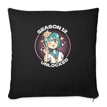 Anime Manga Anime Birthday Girl - Sofa pillowcase 17,3'' x 17,3'' (45 x 45 cm) - black - Front