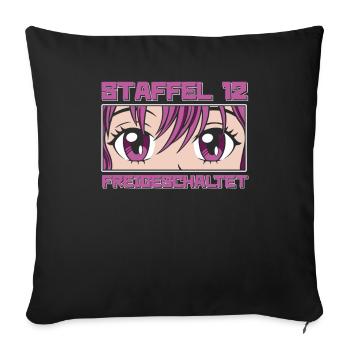 Anime Manga Anime Birthday Girl - Sofa pillowcase 17,3'' x 17,3'' (45 x 45 cm) - black - Front