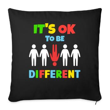 It's ok to be Different People - Sofakissenbezug 45 x 45 cm - Schwarz - Vorne