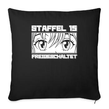 Anime Manga Anime Birthday Girl - Sofa pillowcase 17,3'' x 17,3'' (45 x 45 cm) - black - Front