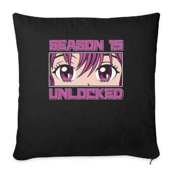 Anime Manga Anime Birthday Girl - Sofa pillowcase 17,3'' x 17,3'' (45 x 45 cm) - black - Front
