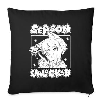 Anime Manga Anime Birthday Girl - Sofa pillowcase 17,3'' x 17,3'' (45 x 45 cm) - black - Front