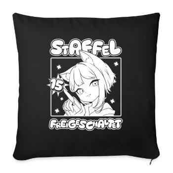 Anime Manga Anime Birthday Girl - Sofa pillowcase 17,3'' x 17,3'' (45 x 45 cm) - black - Front