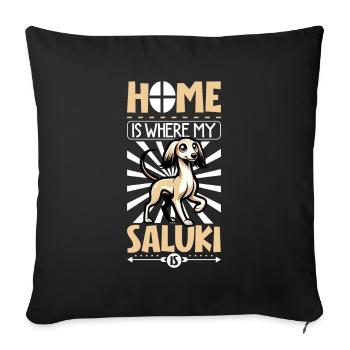 Home - Saluki - Sofa pillowcase 17,3'' x 17,3'' (45 x 45 cm) - black - Front