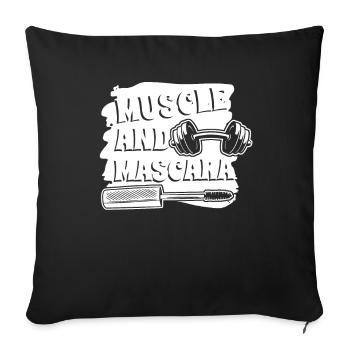 Haltérophilie Haltérophiles Femmes fortes - Housse de coussin décorative 45 x 45 cm - noir - Devant
