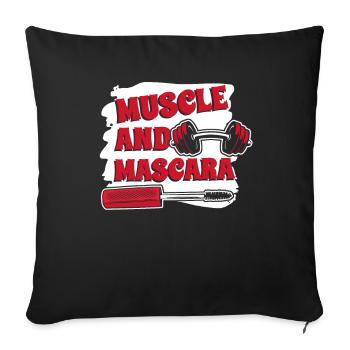 Haltérophilie Haltérophiles Femmes fortes - Housse de coussin décorative 45 x 45 cm - noir - Devant