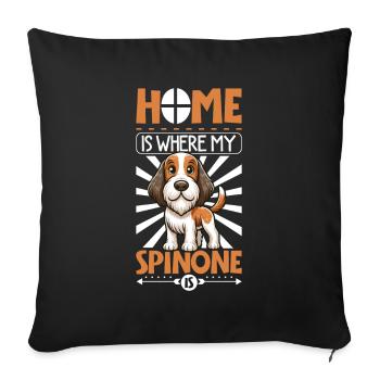 Accueil - Spinone Italiano - Housse de coussin décorative 45 x 45 cm - noir - Devant