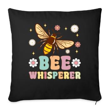 Bee Whisperer Beekeeper Beekeeping - Sofa pillowcase 17,3'' x 17,3'' (45 x 45 cm) - black - Front