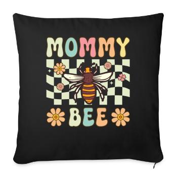 Bee Mom Beekeeper Beekeeping Mom - Sofa pillowcase 17,3'' x 17,3'' (45 x 45 cm) - black - Front